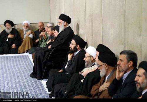 حضور احمدی نژاد در مراسم آیت الله هاشمی