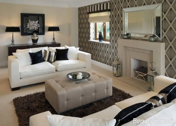 مدل کاغذ دیواری برای پذیرایی با طرح های شیک و زیبا 