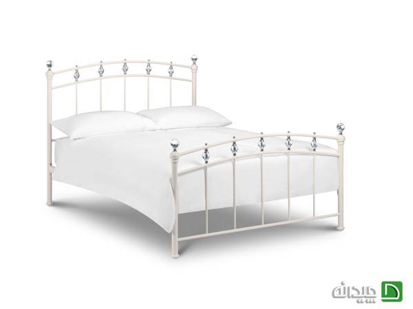 تخت خواب سفید فلزی