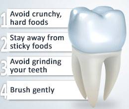 توصیه‌هایی برای مراقبت از تاج دندان موقت
