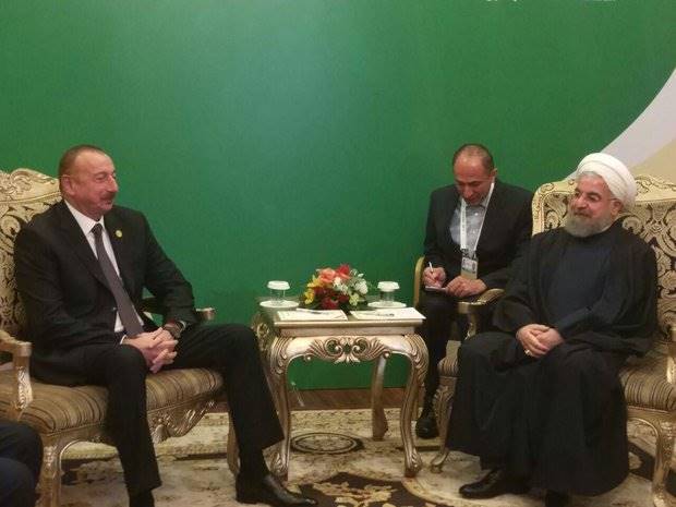 «روحانی» و «الهام علی اف» با یکدیگر دیدار و گفتگو کردند