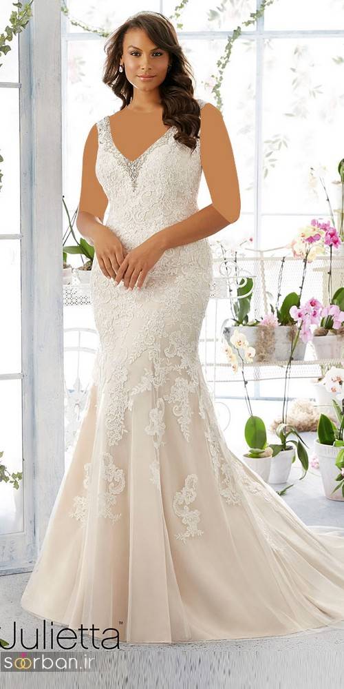 مدل لباس عروس سایز بزرگ 2017 برای عروس های درشت اندام و تپل