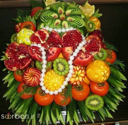 تزیین وسایل سفره شب یلدا عروس-8