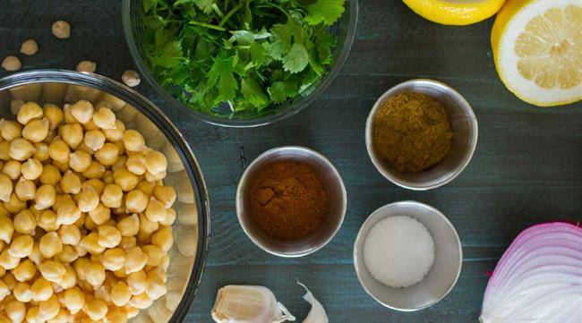 مواد اولیه تهیه فلافل