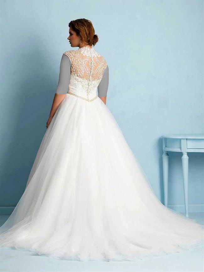 لباس عروس یقه بلند