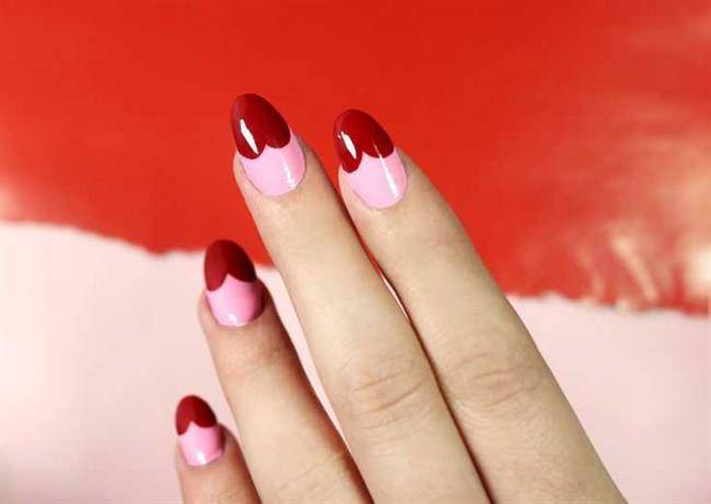 طراحی ناخن قرمز