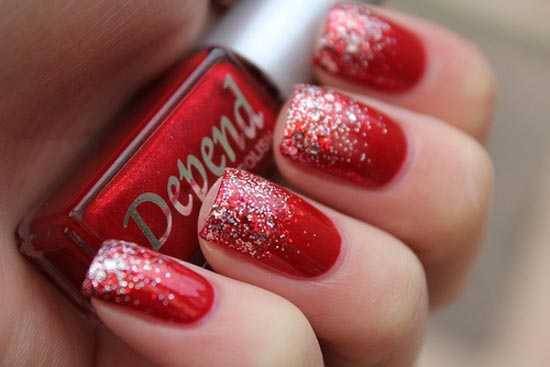 طراحی ناخن قرمز