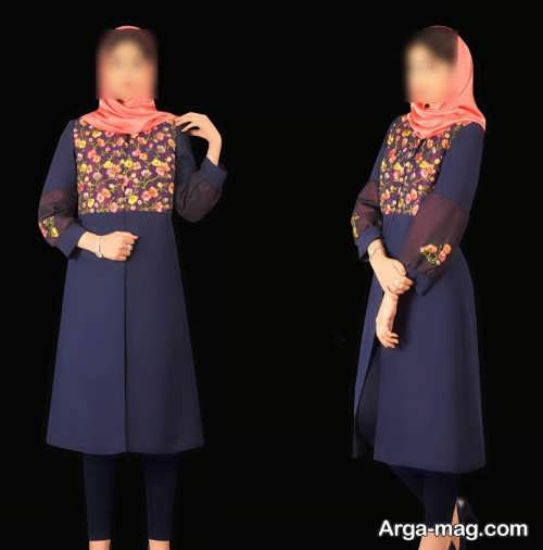 مدل مانتوی طرح دار و شیک
