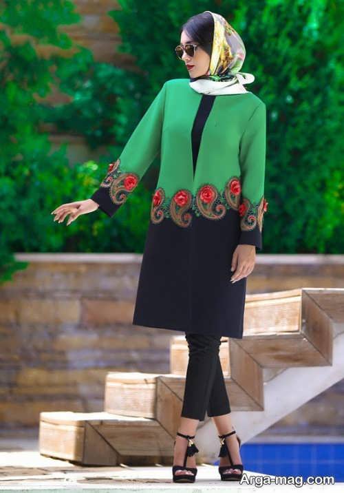 مدل مانتوی کار شده و شیک