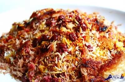 طرز تهیه آلبالو پلو