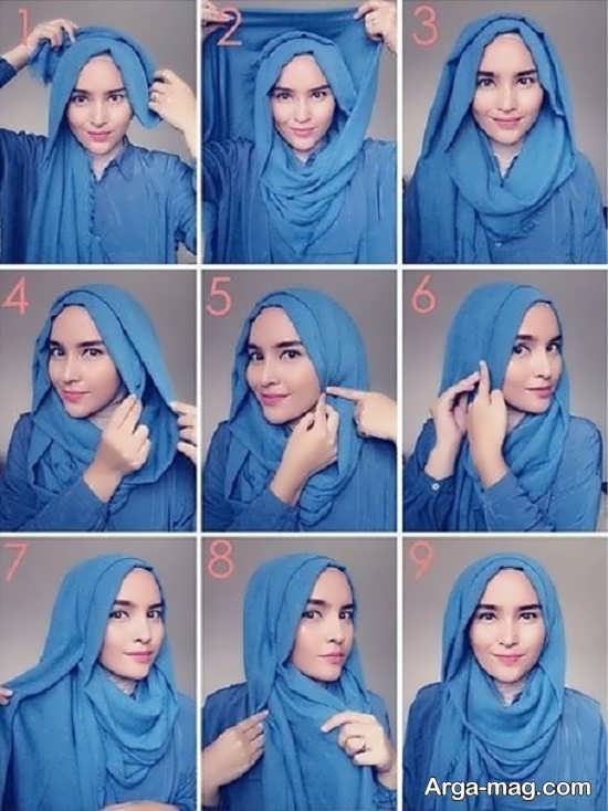 گام به گام روش بستن روسری