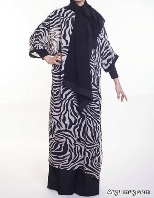 مانتو طرح دار حریر
