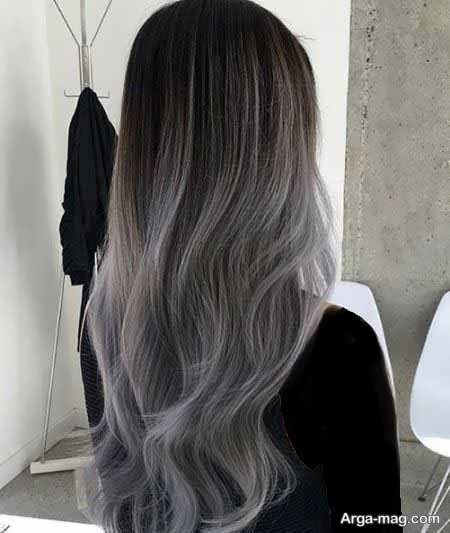 رنگ موی شیک و زیبا دودی نقره ای 