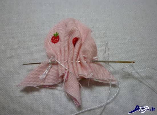 درست کردن گل های پارچه ای ساده