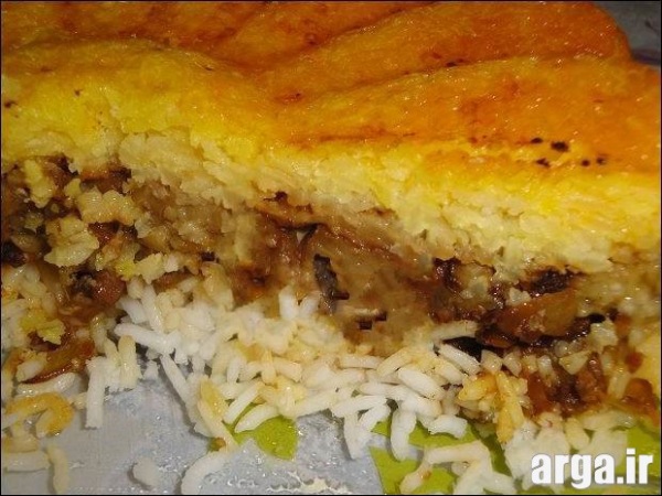 مرحله آخر از ته چین بادمجان