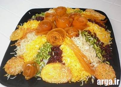 طرز تهیه مرصع پلو خلال پسته و بادام