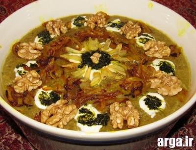 طرز تهیه حلیم بادمجان و تزیین