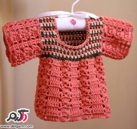 تصاویری از مدل های زیبای لباس بافتنی بچه گانه