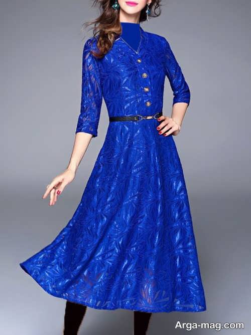 مدل لباس مجلسی آبی دخترانه 97 
