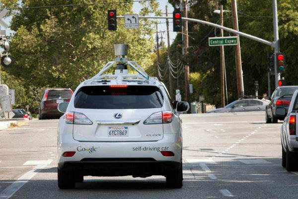 A driverless car on the streets of Mountain View, Calif.