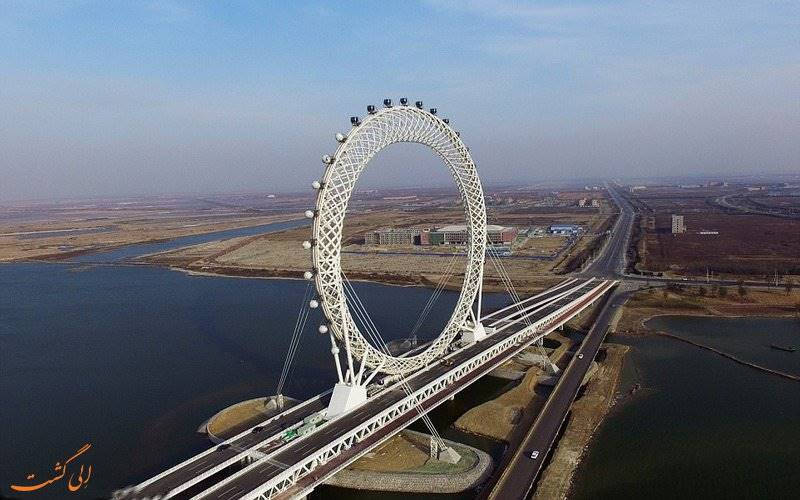 افتتاح بزرگترین چرخ فلک بدون پره دنیا در چین