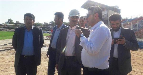 بازدید سرزده دادستان مرکز استان مازندران از روند بازسازی استادیوم شهید وطنی قائم شهر