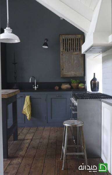 آشپزخانه به رنگ خاکستری