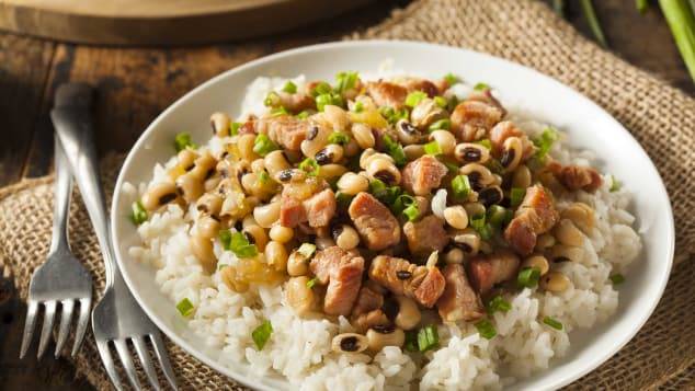 غذاهای ویژه سال نوهاپین جان Hoppin' John، آمریکای جنوبی