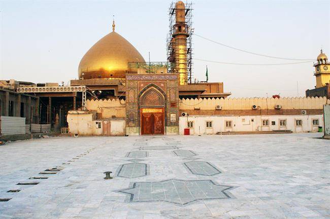 صحن حرم مطهر عسکریین(ع) با سنگ ایرانی مفروش شد + تصاویر صحن حرم مطهر عسکریین(ع) با سنگ ایرانی مفروش شد + تصاویر