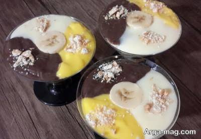 طرز تهیه فرنی سه رنگ