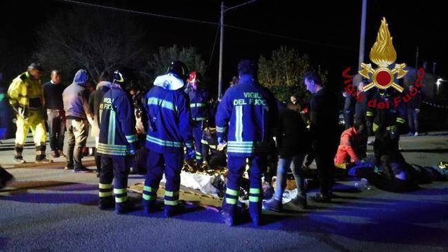 وقوع حادثه در یک باشگاه شبانه در ایتالیا 6 کشته و 120 مجروح بر جای گذاشت