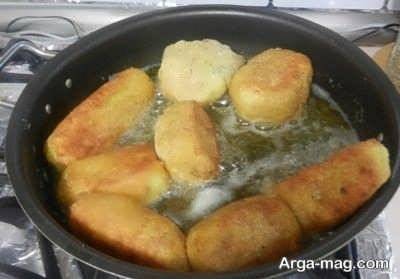 سرخ شدن کراکت سیب زمینی