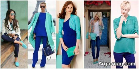ست رنگ سبز با آبی فیروزه ای
