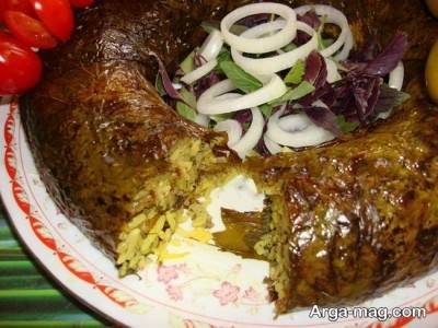 طرز تهیه دلمه قالبی با استفاده از برگ مو