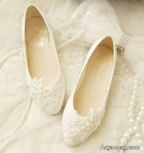 کفش بدون پاشنه عروس 