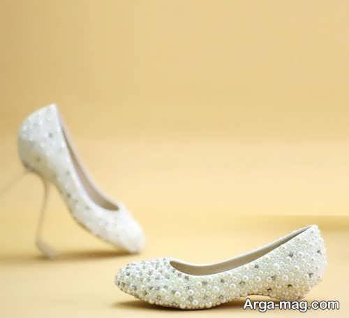 کفش بدون پاشنه برای عروس 