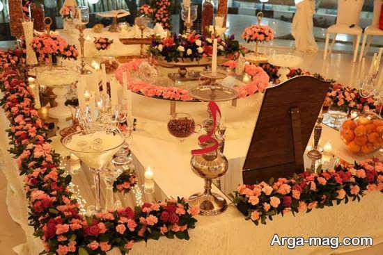گل آرایی دیدنی سفره عقد
