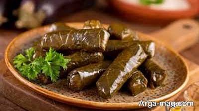 طرز تهیه دلمه لبنانی با استفاده از برگ مو