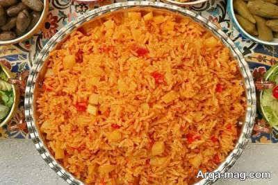 طرز تهیه گوجه پلو غذای ایرانی خوش مزه