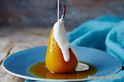 طرز درست کردن دسر گلابی