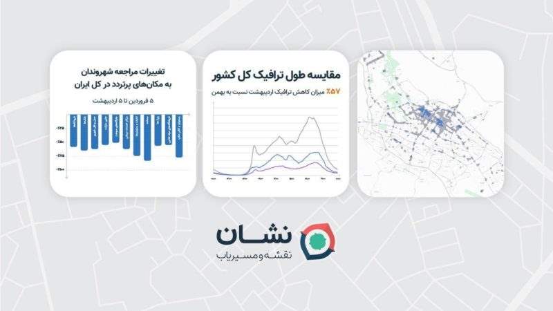 گزارش نقشه و مسیریاب نشان: کرونا ترافیک ایران را 57 درصد کاهش داد