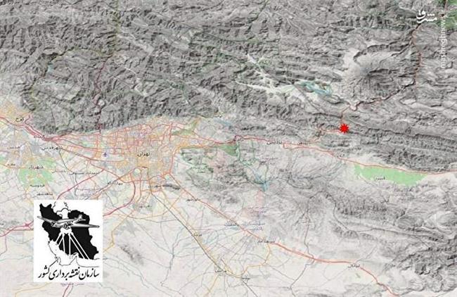 عکس: محل وقوع زلزله امروز در تهران