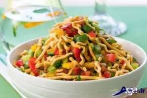 طرز تهیه سالاد نودل ورشته فرنگی