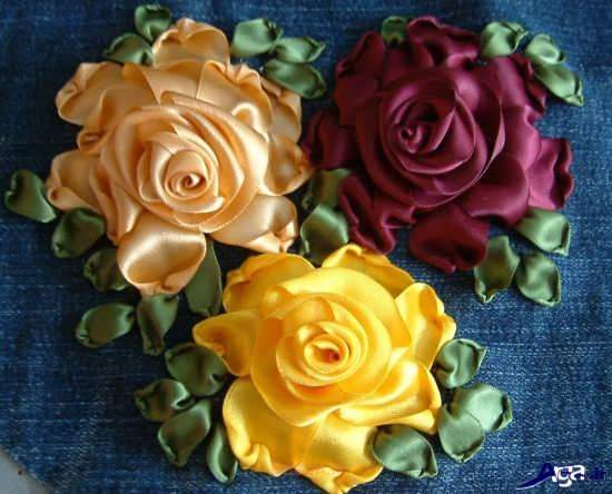 مدل گل رز پارچه ایی