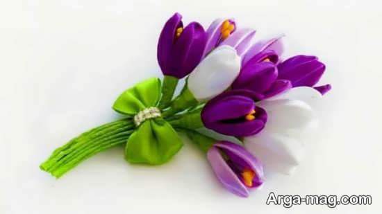 ایده های قشنگ برای ساختن گل با روبان 