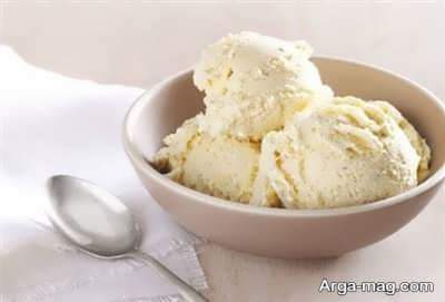 دستور تهیه بستنی وانیلی شیر عسلی