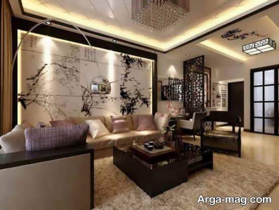 قشنگ ترین تزیین دیوار پذیرایی