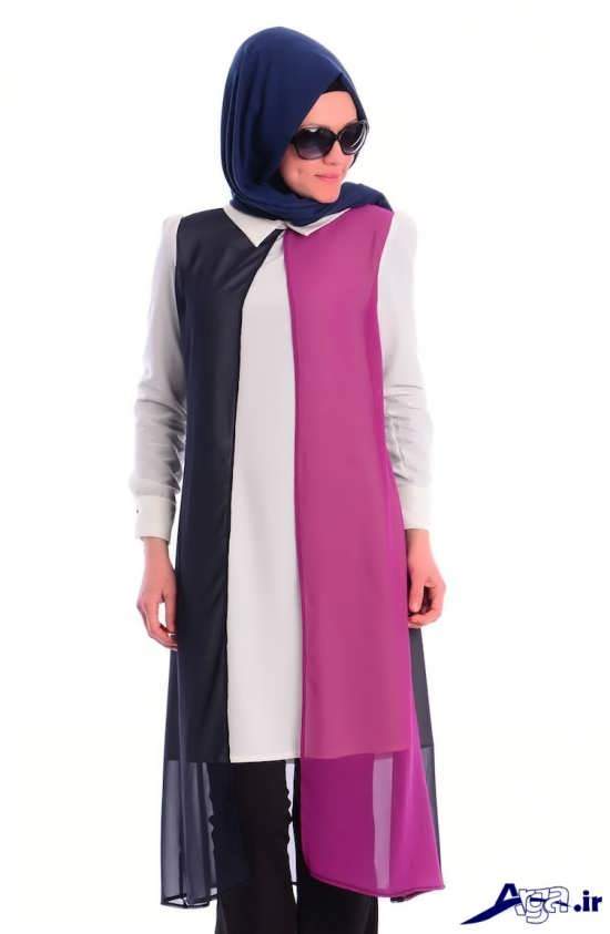 مدل تونیک سه رنگ دخترانه