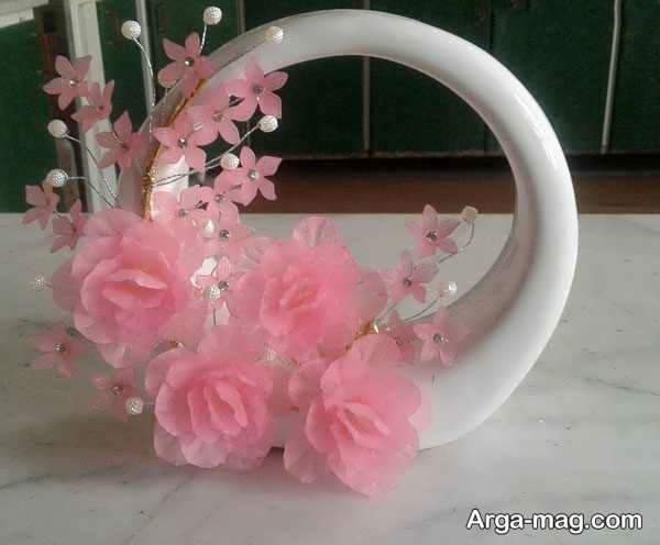 رومیزی مدل گل کریستال