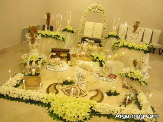 سفره عقد شیک با گلهای طبیعی
